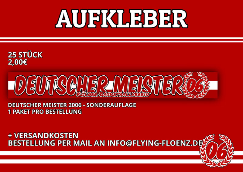 Neue Aufkleber "Deutscher Meister 2006"